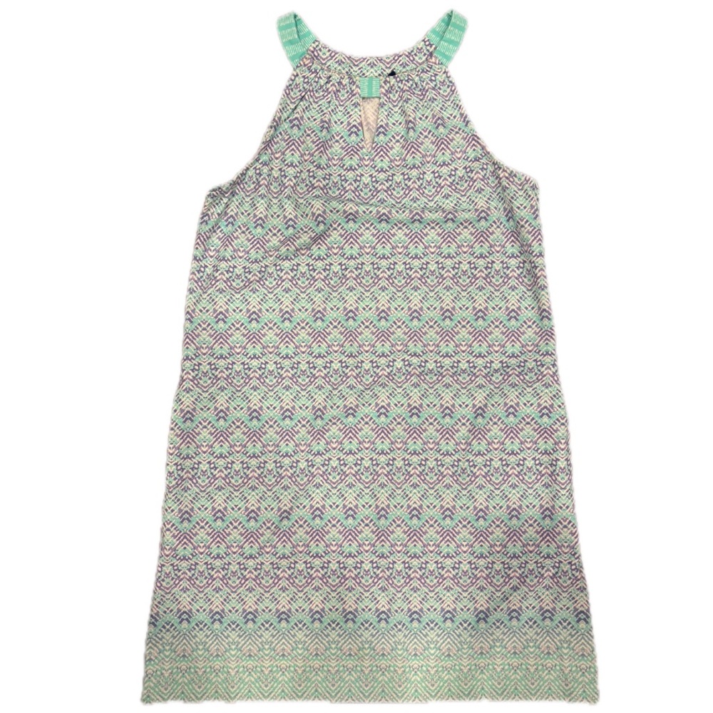 Cabana Life Mint, Purple & White Printed Mini Dress